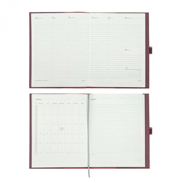 VICTORIAS JOURNALS 226-2306 19x25cm A4 EXECUTIVE KENAR YALDIZLI ESNEK KAPAK HAFTALIK AJANDA - YEŞİL