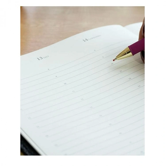 VICTORIAS JOURNALS 226-2306 19x25cm A4 EXECUTIVE KENAR YALDIZLI ESNEK KAPAK HAFTALIK AJANDA - YEŞİL