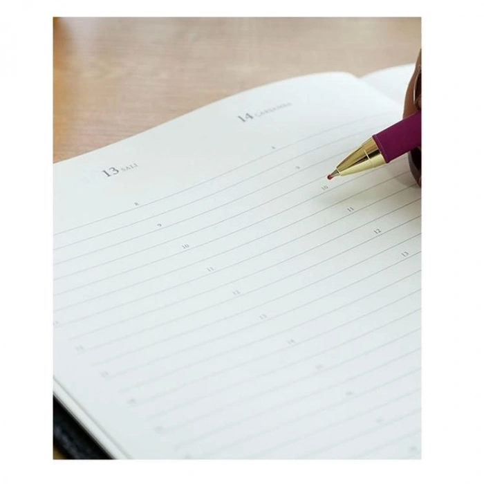 VICTORIAS JOURNALS 226-2307 19x25cm A4 EXECUTIVE KENAR YALDIZLI ESNEK KAPAK HAFTALIK AJANDA - BORDO