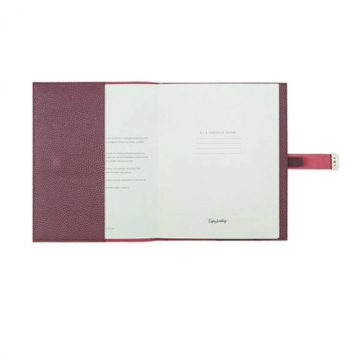 VICTORIAS JOURNALS 226-2307 19x25cm A4 EXECUTIVE KENAR YALDIZLI ESNEK KAPAK HAFTALIK AJANDA - BORDO