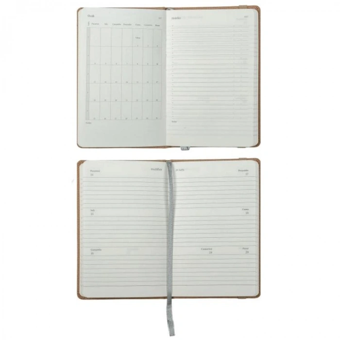 VICTORIAS JOURNALS 226-2355 9x14 cm CLASSIC SERT KAPAK CEPLİ LASTİKLİ HAFTALIK AJANDA - YEŞİL