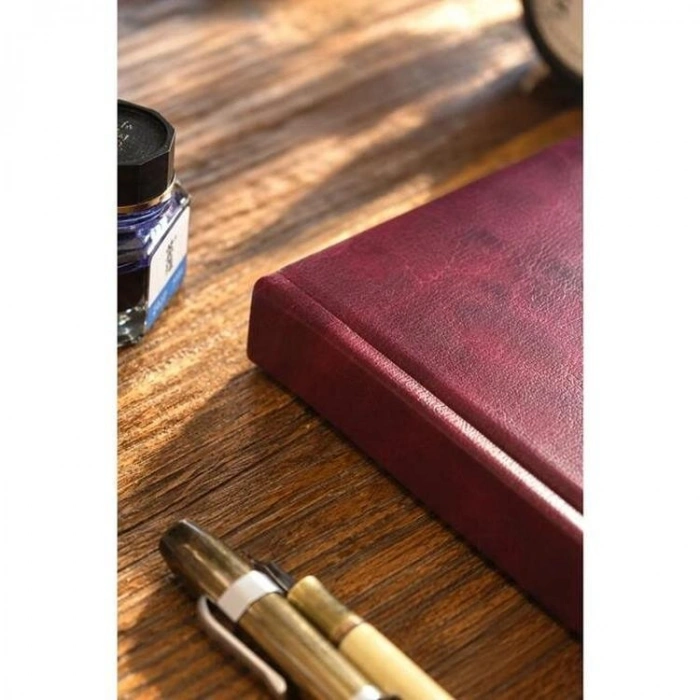 VICTORIAS JOURNALS 226-2375 17x24 cm BUSINESS 416 SAYFA AYRAÇ KESİMLİ SAYFALAR GÜNLÜK AJANDA - BORDO