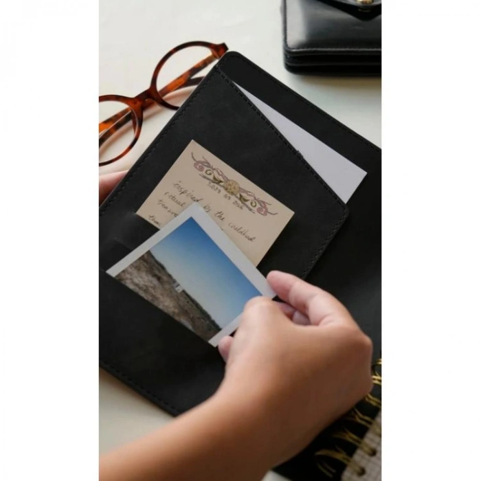 VICTORIAS JOURNALS 226-2394 14x20,5 cm NUBO 416 SAYFA DEĞİŞEBİLEN İÇ ESNEK KAPAK GÜNLÜK AJANDA - KOYU GRİ