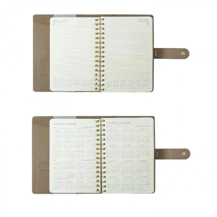 VICTORIAS JOURNALS 226-2397 14x20,5 cm NUBO 416 SAYFA DEĞİŞEBİLEN İÇ ESNEK KAPAK GÜNLÜK AJANDA - KREM