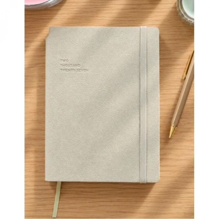 VICTORIAS JOURNALS 226-2401 14x20,5 cm KUKA 416 SAYFA RENKLİ KENAR LASTİKLİ CEPLİ ESNEK KAPAK GÜNLÜK AJANDA - AÇIK YEŞİL