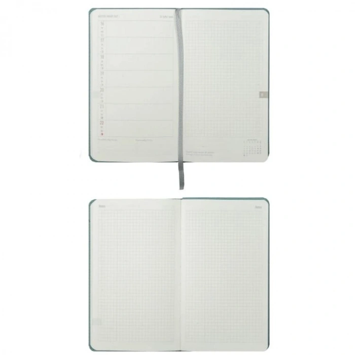 VICTORIAS JOURNALS 226-4061 10x17 cm CANVAS 100 GR HAFTALIK AJANDA - TURKUAZ