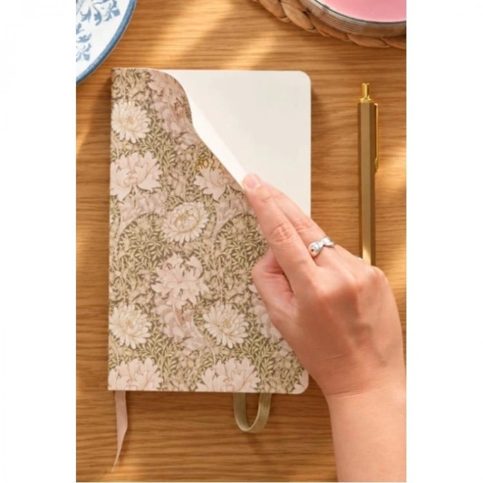 VICTORIAS JOURNALS 226-2320 13x21cm SMYTH VEGAN ART SERT KAPAK CEPLİ LASTİKLİ HAFTALIK AJANDA - DESEN 4