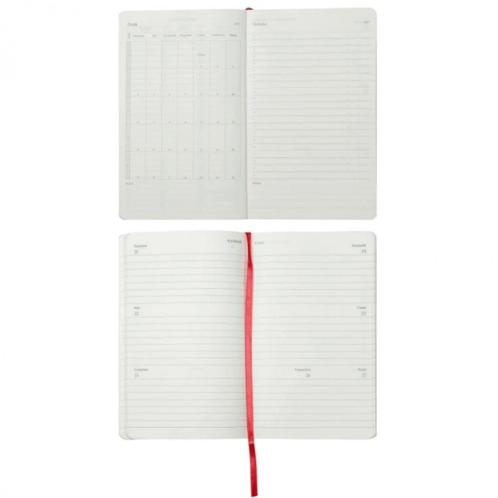 VICTORIAS JOURNALS 226-2320 13x21cm SMYTH VEGAN ART SERT KAPAK CEPLİ LASTİKLİ HAFTALIK AJANDA - DESEN 4