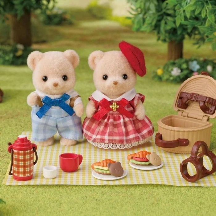 ADORE ESF5852 SYLVANIAN FAMILIES BİSKÜVİ AYI KARDEŞLER PİKNİK SETİ  3+