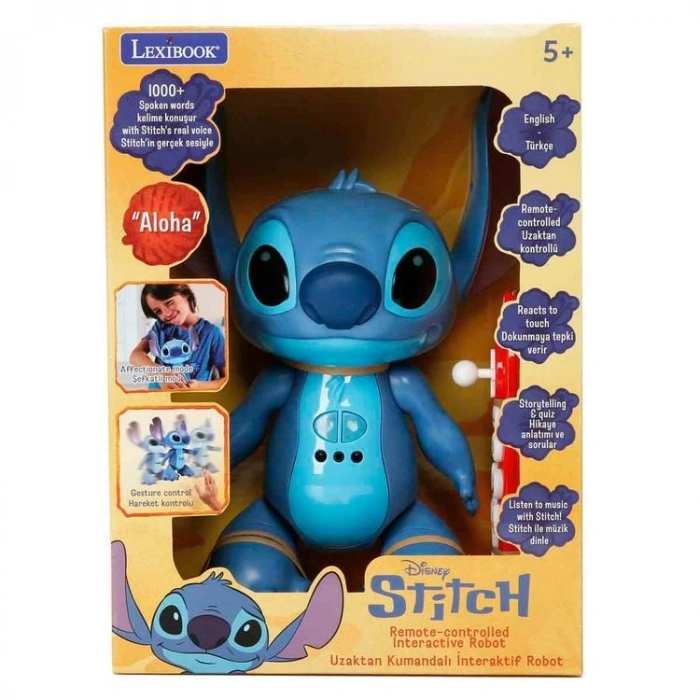 SUNMAN STITCHİ19 DİSNEY STITCH SESLİ IŞIKLI UZAKTAN KUMANDALI 27 CM İNTERAKTİF ROBOT 5+