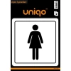 CREA UNIQO UYARI ETİKETİ - KADIN WC FİGÜRÜ 2Lİ  1403