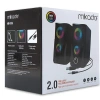 MİKADO MD-336 2.0 5W*2 RGB LEDLİ SİYAH MULTİMEDİA USB SPEAKER