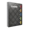 GIPTA COSMO 17x24 SPİRALLİ 5 SEPERATÖRLÜ 150 YP. PP KAPAK KARELİ DEFTER