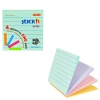 GIPTA STICKN 76X76 MAGIC ÇİZGİLİ PASTEL 4 RENK YAPIŞKANLI NOTLUK 100 YP.