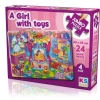 KS GAMES JP31010 A GIRL WITH TOYS 68x48cm JUMBO YAPBOZ/PUZZLE 24 PARÇA  4YAŞ