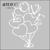 ARTDECO STENCİL 30X30CM KALP BALON 116