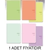KESKİN 17X24 PASTEL NOTE SPİRALLİ PP KAPAK DEFTER 80 YP. KARELİ