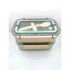 VAGONLIFE BL2221-2 PASLANMAZ ÇELİK YEMEK KABI - LUNCH BOX 2 KATLI 3 BÖLMELİ 1600 ML YEŞİL