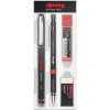 ROTRING VISUMAX + SİYAH ROLLER + MİN + SİLGİ 4LÜ OFİS SETİ - 0.7 mm