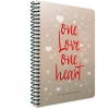 GIPTA LOVE BOOK SPİRALLİ KARTON KAPAK 17X24 80 YP ÇİZGİLİ DEFTER