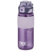 VAGONLİFE T1019 TKK SİLİKON TUTMA GÖVDE TRİTAN PİPETLİ MATARA 600ml  MOR