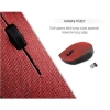 EVEREST KM-218 USB KIRMIZI 2.4GHZ KUMAŞ YÜZEY KABLOSUZ MOUSE