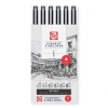 TALENS RT90480962 PİGMENT FINELINER ÇİZİM KALEMİ 6LI SET SİYAH