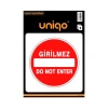 CREA UNIQO UYARI ETİKETİ - GİRİLMEZ / DO NOT ENTER İŞARETİ 2Lİ  1411