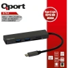 QPORT Q-TU4 TYPE-C TO USB 3.0 3PORT + SD + MICRO SD+ TYPE-C (F) ÇEVİRİCİ