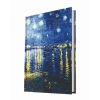DEFFTER 14X20 ART OF WORLD / VAN GOGH - 2  STARRY NIGHT SERT KAPAK ÇİZGİLİ DEFTER 96 YP