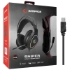 RAMPAGE RMX-G7 SNIPER SİYAH USB 7.1 RGB GAMİNG MİKROFONLU KULAKLIK