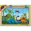 ONYIL 179/180/181/182 AHŞAP EĞİTİCİ PUZZLE/YAPBOZ DİNOZORLAR DÜNYASI 20 PARÇA