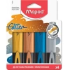 MAPED 742000 FOSFORLU KALEM GLITTER METAL 4LÜ