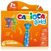 CARIOCA BABY TEDDY ŞEKİLLİ JUMBO YIKANABİLİR KEÇELİ BOYA KALEMİ 6LI 42815