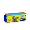 CORAL HIGH 22042 KIDS FOSFORLU SARI SAKS MOTORSİKLET DESENLİ ÜÇ BÖLMELİ KALEM ÇANTASI