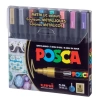 UNİ POSCA SU BAZLI MARKER METALİK RENKLER PC-5M 1.8-2.5 8Lİ SET
