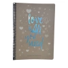 GIPTA LOVE BOOK SPİRALLİ KARTON KAPAK A4 80 YP ÇİZGİLİ DEFTER