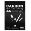 ESMO CR 97518 CLAIREFONTAINE CARBON BLACK A4 ÜSTTEN SPİRALLİ SİYAH ÇOK AMAÇLI ÇİZİM BLOK 120gr 20yp