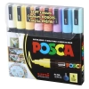 UNİ POSCA SU BAZLI MARKER SOFT RENKLER PC-5M 1.8-2.5 8Lİ SET