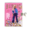 CEM BARBIE B-804 PULLU KİLİTLİ PVC CİLTLİ HATIRA DEFTERİ14X19cm ÇİZGİLİ