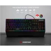 RAMPAGE RMK-X1 MIRACLE USB FULL RGB AYDINLATMALI Q JIXIAN BLUE SWITCH GAMING OYUNCU MEKANİK KLAVYE