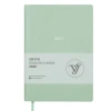 VICTORIAS JOURNALS 124-1478 14X20,5  SMYTH GÜMÜŞ YALDIZ KENARLI GÜNLÜK AJANDA A5 - SU YEŞİLİ