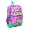 CORAL HIGH 23709 AÇIK PEMBE SU YEŞİLİ AVOKADO DESENLİ DÖRT BÖLMELİ OKUL SIRT ÇANTASI