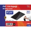 KRAF 512G CİLT KAPAĞI A4 160mic. 100LÜ SİYAH