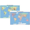 ODAK 50X70 DÜNYA SİYASİ - FİZİKİ HARİTASI (ÇİFT TARAFLI)