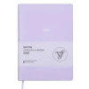 VICTORIAS JOURNALS 124-1477 14X20,5  SMYTH GÜMÜŞ YALDIZ KENARLI GÜNLÜK AJANDA A5 - LİLA