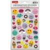 TANEX KIDS TNX-27164 DEKORATİF ETİKETLER - PUFFY RENKLİ YÜZLER SERİSİ STICKER