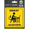 CREA Bİ DEĞİŞİK STICKER - DİKKAT ÇALIŞIYORUM 1463