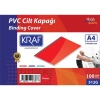 KRAF 512G CİLT KAPAĞI A4 160mic. 100LÜ KIRMIZI