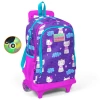 CORAL HIGH 23360 MOR KEDİ DESENLİ IŞIKLI TEKERLEKLİ ÇEKÇEKLİ SIRT ÇANTASI